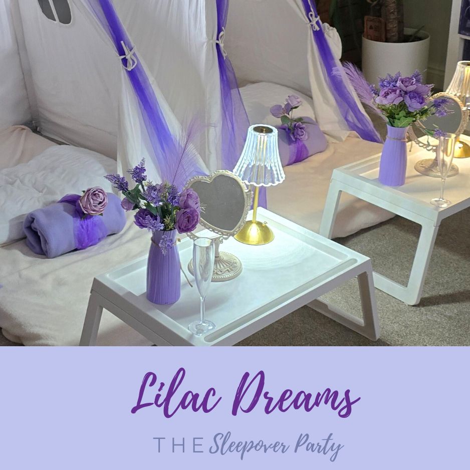 Lilac Dreams flower sleepover themes