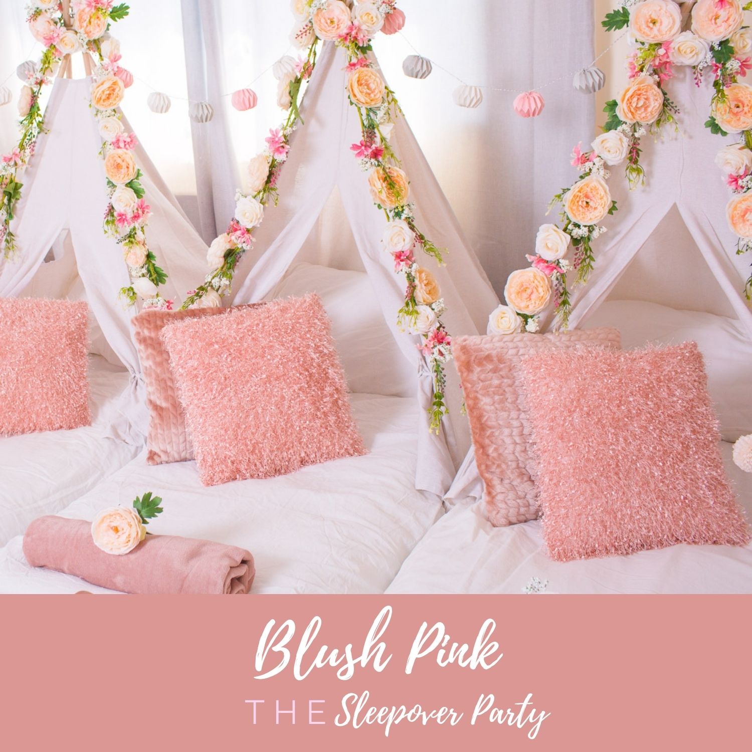 blush pink sleepover party