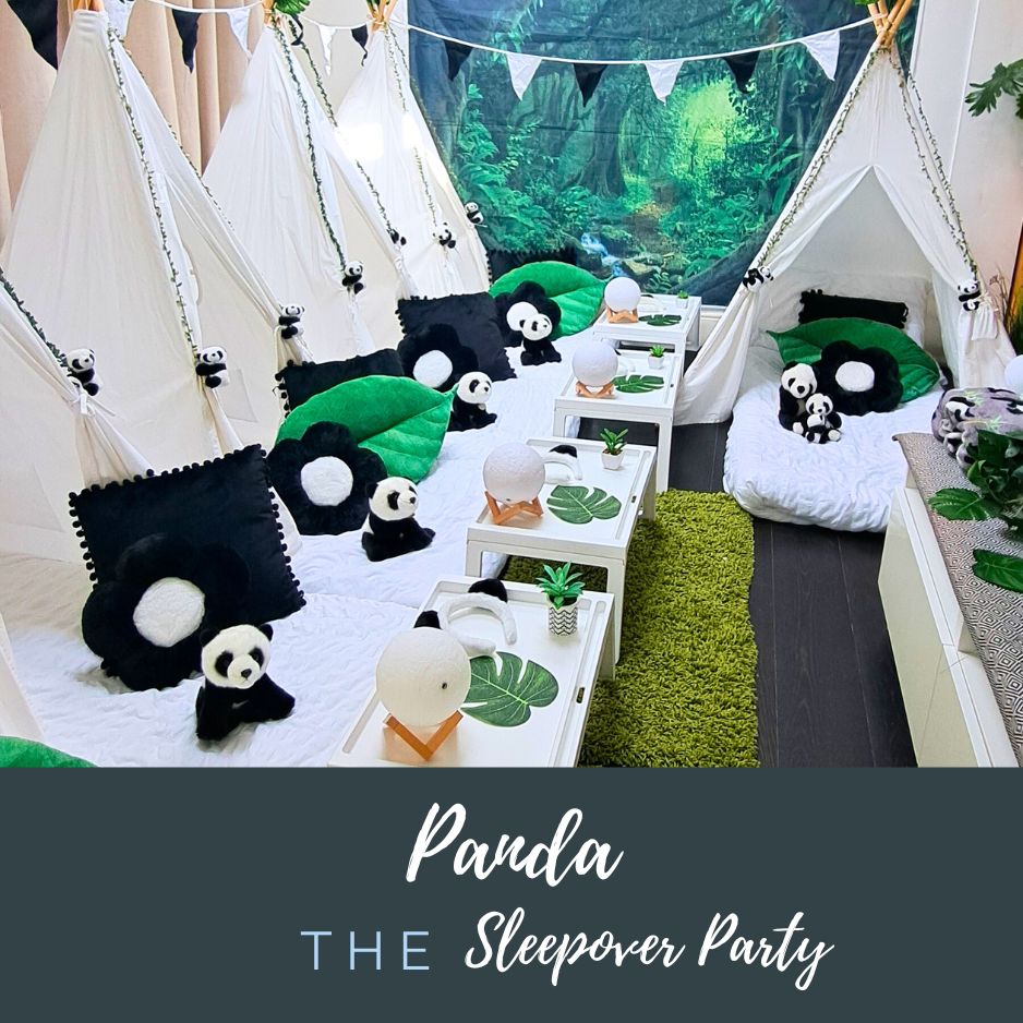 Panda theme sleepover party